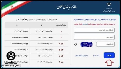 نحوه ورود به سامانه اجرایی قانون رتبه بندی معلمان rtb.medu.ir